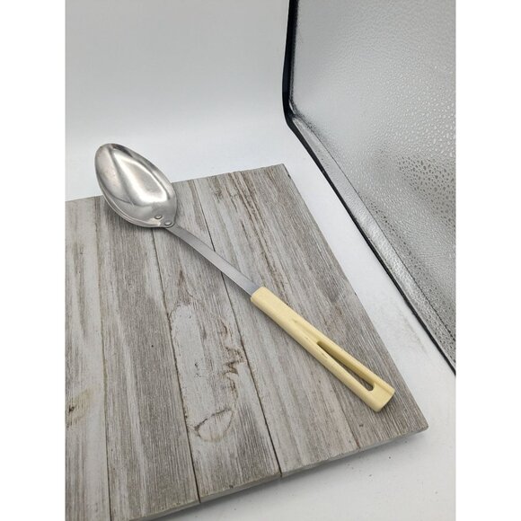 Vintage Stanhome Solid Spoon Stainless Steel 13 1/2" Cream Handle USA - Picture 1 of 10